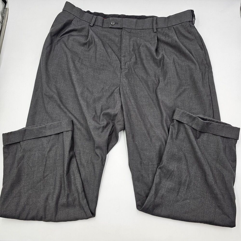 Louis Raphael Rosso Dress Pants Gray Pleat Men's 40 x 30 Waist
